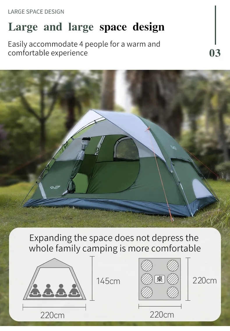 Tenda a cupola impermeabile da campeggio
