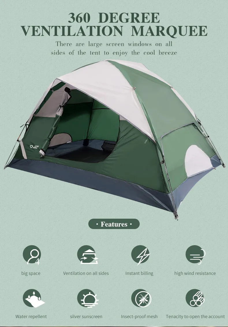 Tenda a cupola impermeabile da campeggio