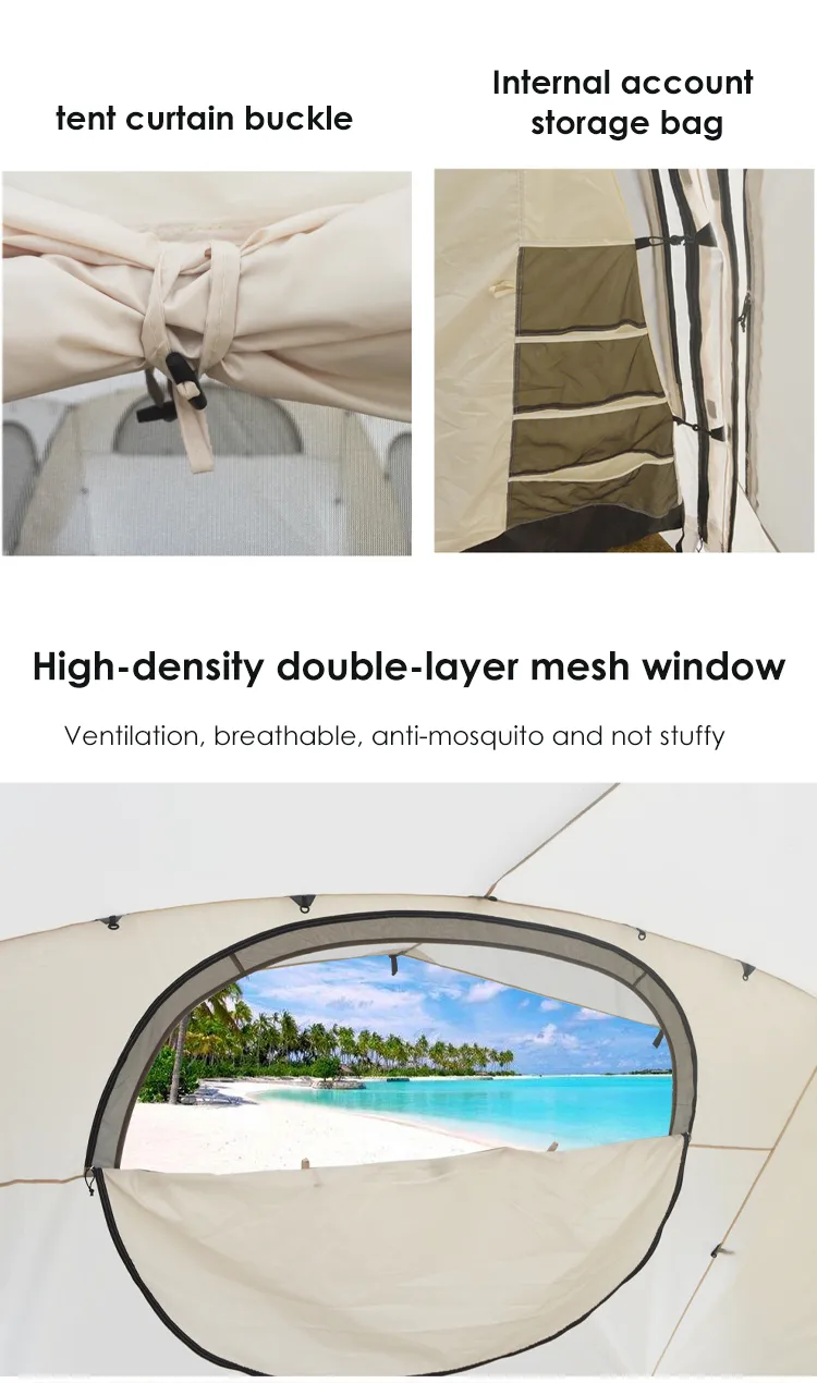 Grande Tente d'Extérieur Brise-soleil Windproof Party Event Family Camping Tent