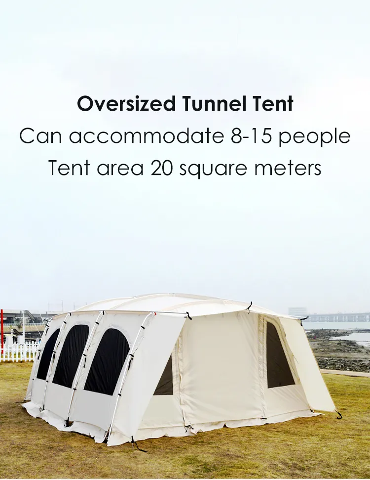 Grande Tente d'Extérieur Brise-soleil Windproof Party Event Family Camping Tent