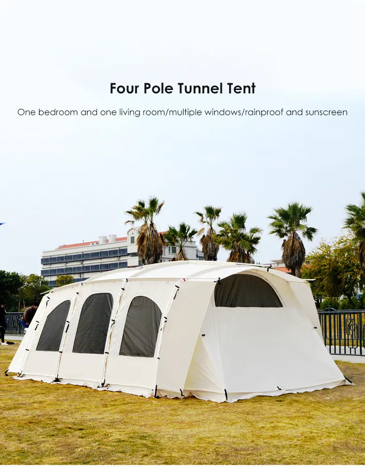 Grande Tente d'Extérieur Brise-soleil Windproof Party Event Family Camping Tent