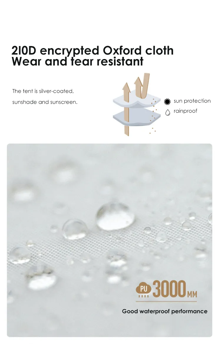 Grande Tente d'Extérieur Brise-soleil Windproof Party Event Family Camping Tent