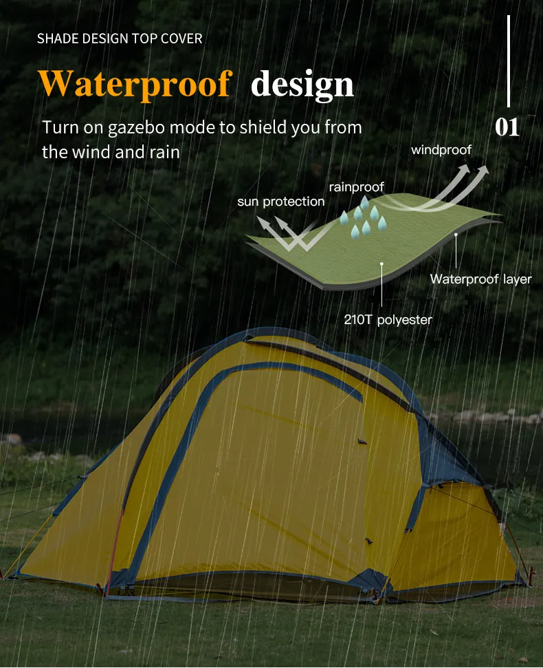 Большая семейная палатка Glamping Tent Роскошная дышащая палатка для кемпинга