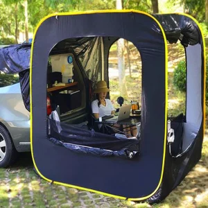 Großhandel Auto LKW SUV zurück 4 sided Würfel Schwanz Pop-up hinteren Zelt mit Fenster für Outdoor-Reisen