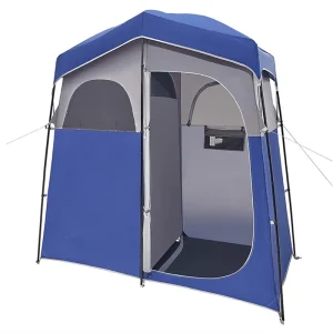 Tente de toilette portable pliable et étanche pour le camping en plein air Tente de douche double